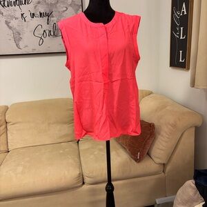 J. Crew Coral Sleeveless Blouse